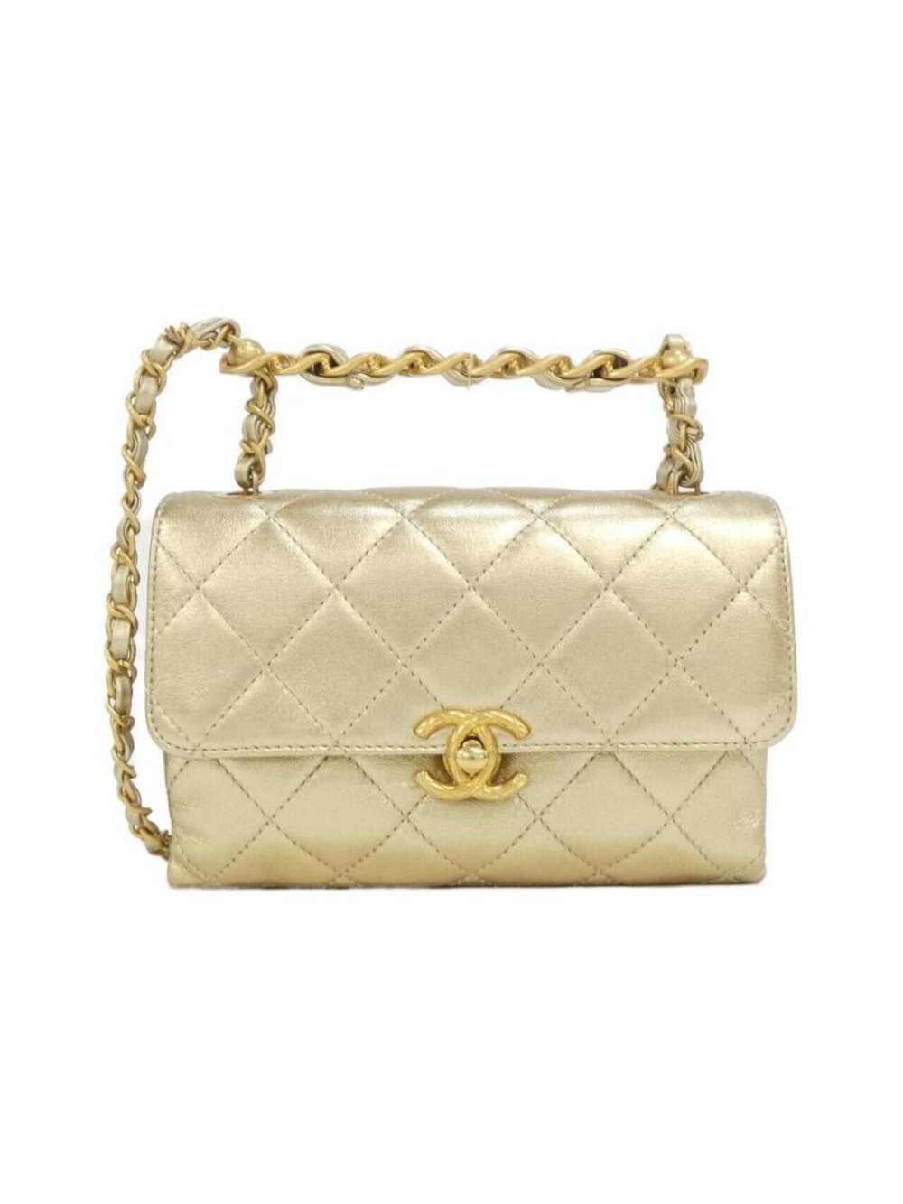 Chanel Bag Handbag Gold